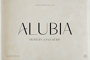 ALUBIA - modern sans serif, a Sans Serif Font by Alubia design (Thumbnail 1 of 8)