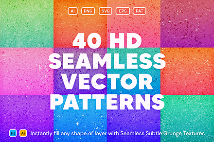 40 Seamless Vector Grunge Patterns
