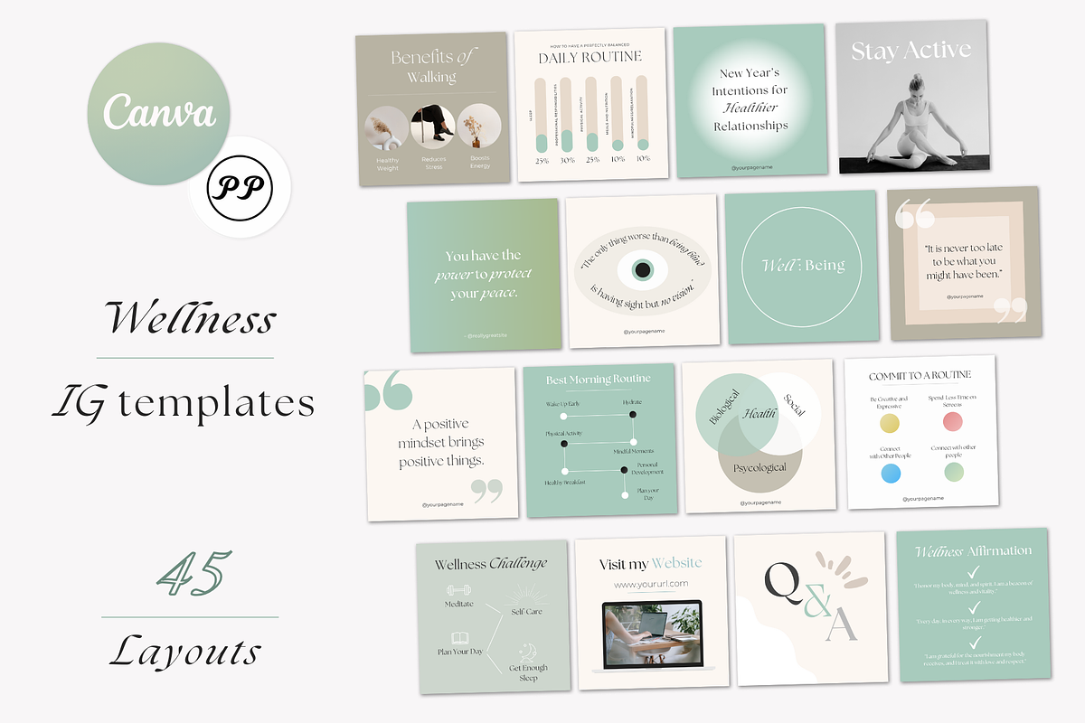 Wellness Instagram Templates