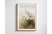 Wooden frame mockup close up, an Advertising Mockup by Artjafara (Thumbnail 1 of 5)