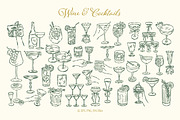 Cocktails and wine 130 illustrations, a Food Illustration by DesignThatMatters (Thumbnail 6 of 12)