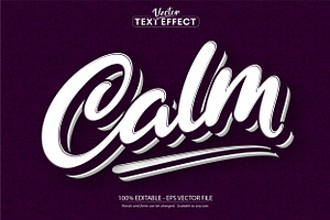 Calm Text Effect, Editable Minimal