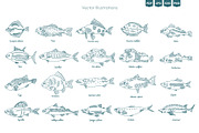 Seafood & Fish Vector Pack, an Animal Illustration by Ilia Design (Thumbnail 2 of 10)