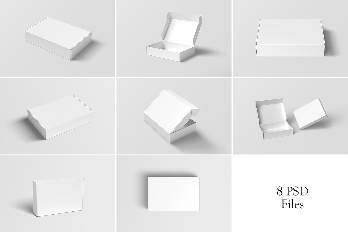Mailing Box Mockup Set, a Packaging Mockup by Hokagata (Photo 13 of 13)
