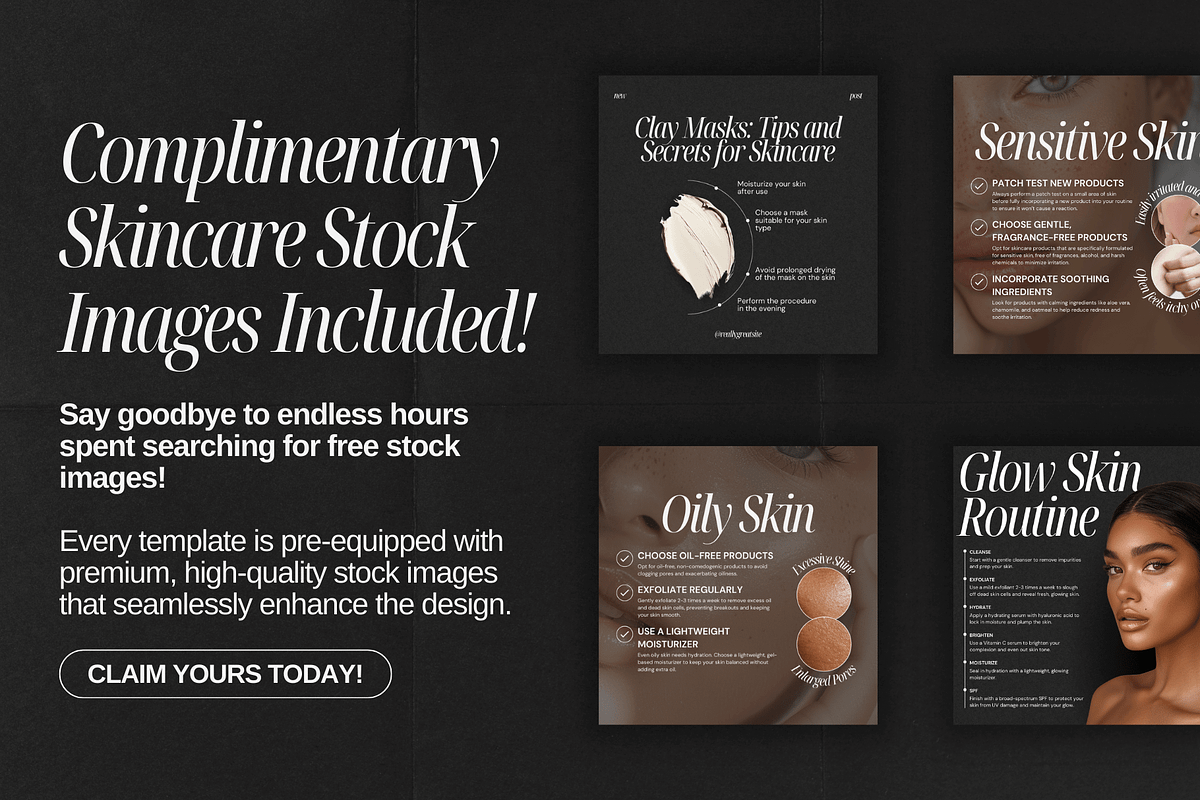Skincare Coach CANVA Beauty Template, a Social Media Template by Xenié Creative (Photo 5 of 10)