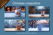 Christmas cup with hot drink., a Decorative Illustration by KENO Mascots (Thumbnail 3 of 6)