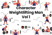 Character Weightlifting Man Vol. 1, a Sport Illustration by SLAB! Design (Thumbnail 1 of 3)