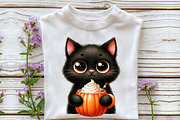 Funny Autumn Black Cat Clipart, an Illustration by Rose Art (Thumbnail 4 of 7)