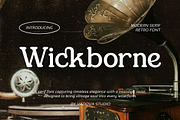 Wickborne – Modern Retro Serif Font, a Serif Font by Vadovastd (Thumbnail 1 of 7)