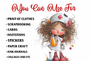 Quirky Halloween Nurse Clipart, a Seasonal Illustration by fashionaddict (Thumbnail 7 of 7)