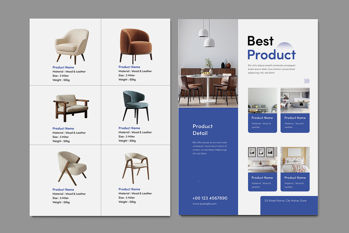 Product Catalog Bi Fold Flyer, a Flyer Template by White Graphic (Photo 3 of 3)