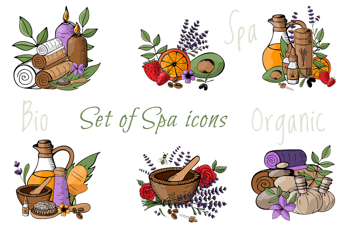 Spa, Organic Cosmetics collection, a Decorative Illustration by WildStrawberry Magic (Photo 2 of 9)