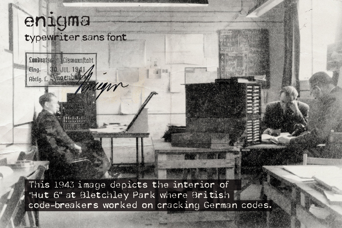 Enigma Typewriter Sans Font preview 4