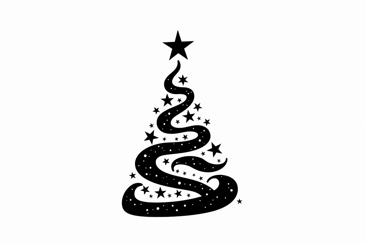 Cozy Holiday Tree Silhouette Designs, an Illustration by Gaye Art (Photo 17 of 21)