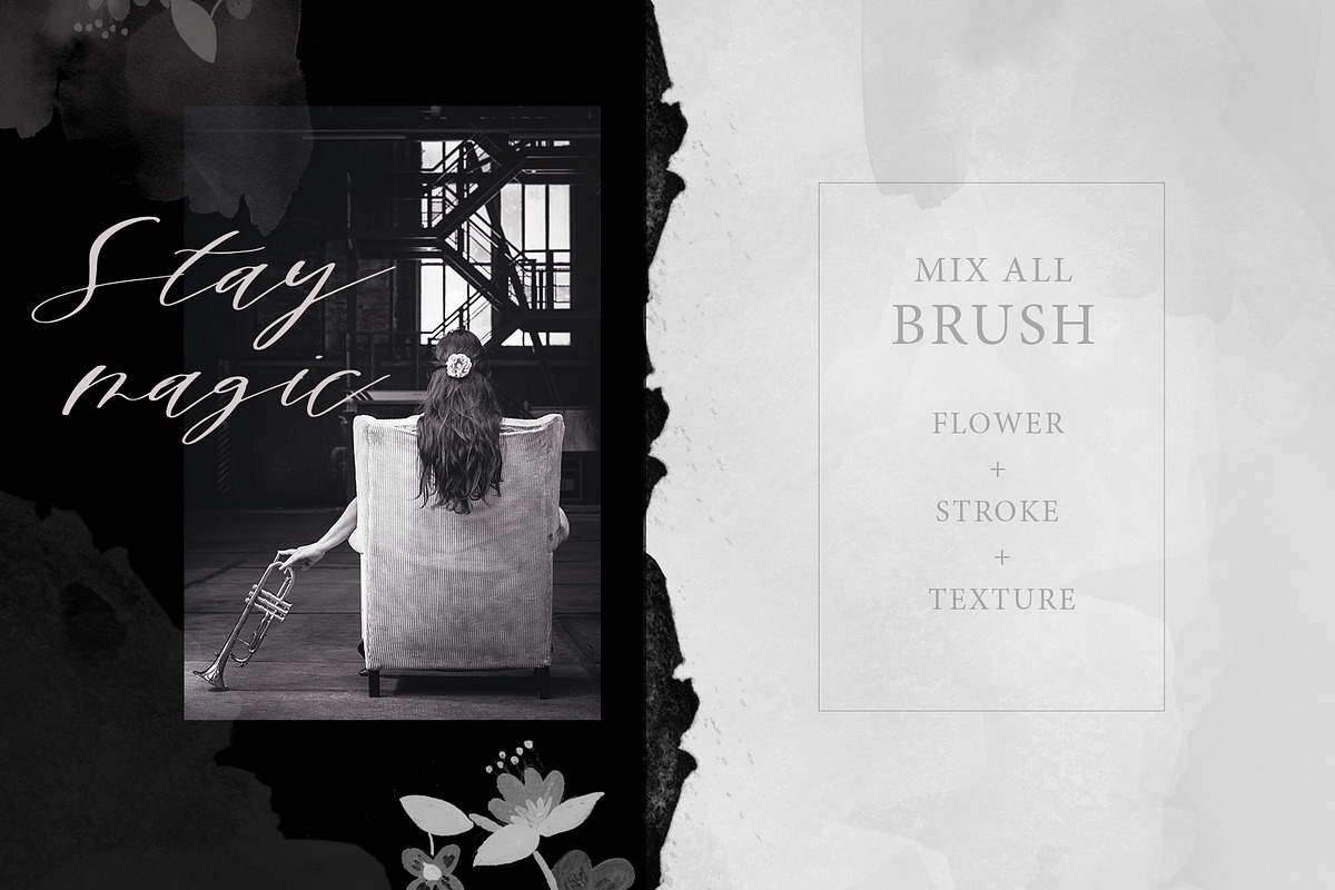 80 Watercolor brushes preview 6