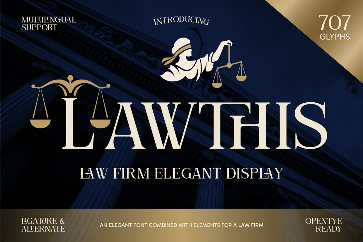 Lawthis, a Serif Font by Burntilldead (Photo 1 of 11)