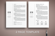 Modern CV Resume Template Word/Pages, a Resume Template by The Creative Resume (Thumbnail 2 of 8)