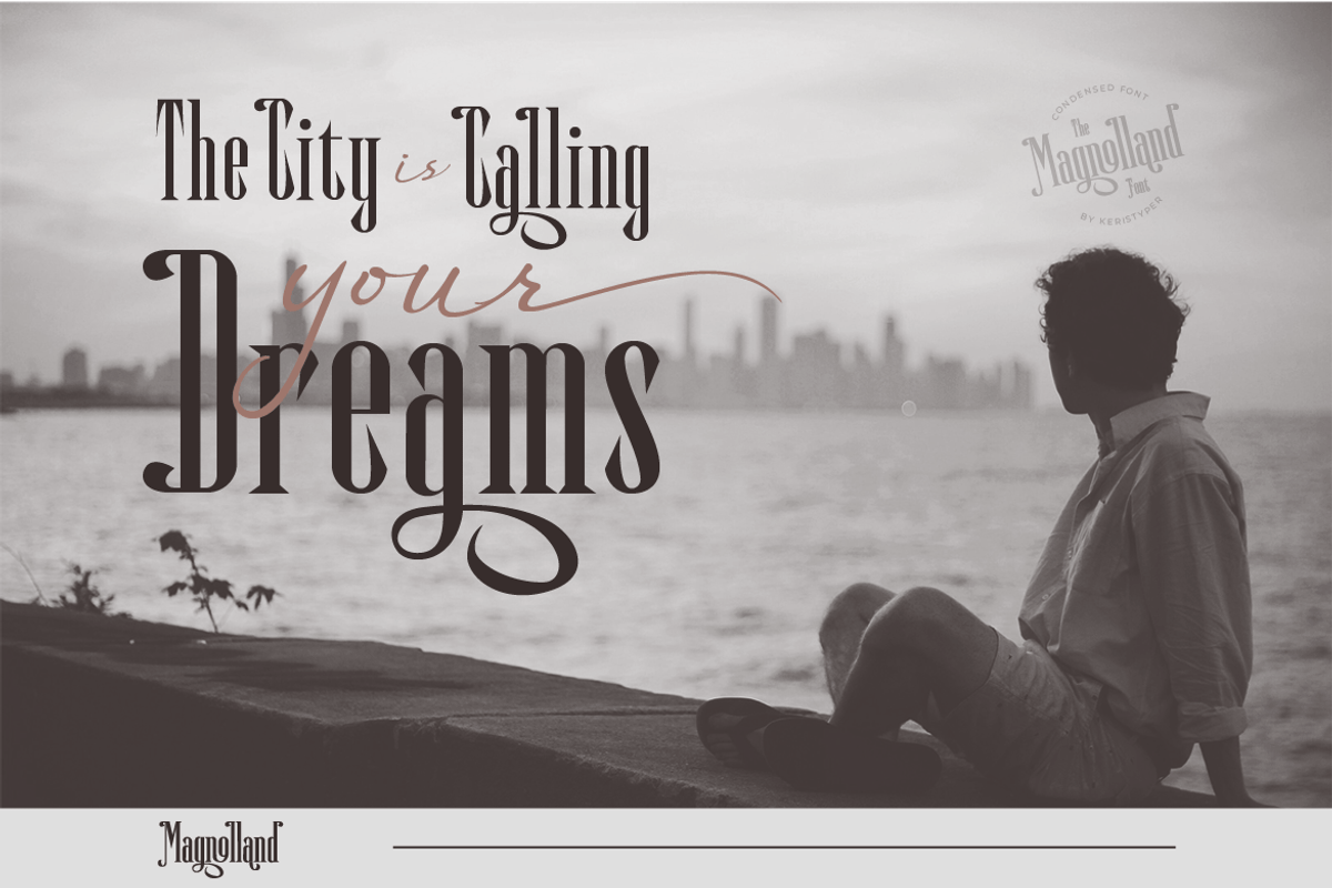 Magnolland, a Serif Font by kerismaker (Photo 3 of 12)