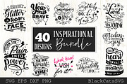 Inspirational Bundle SVG 40 designs, an Illustration by BlackCatsMedia (Thumbnail 2 of 4)