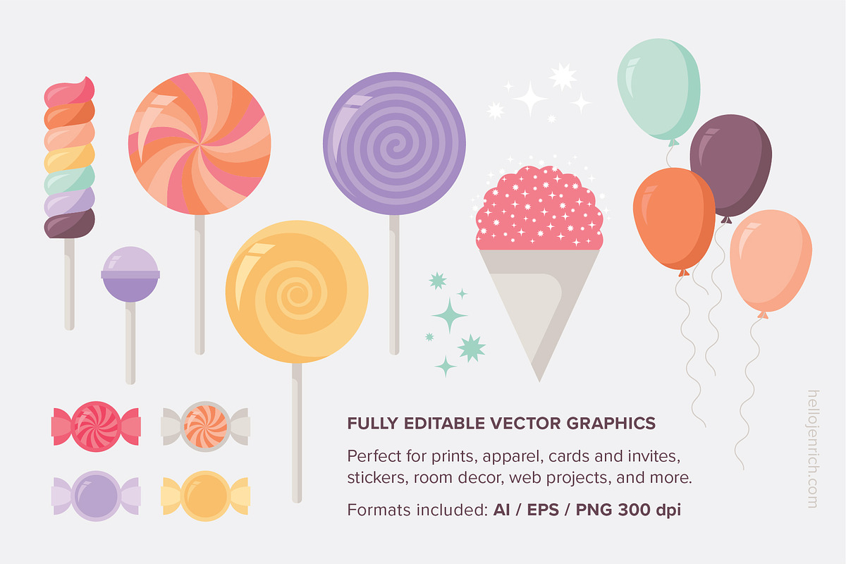 Sugar Rush Illustration Collection, a Decorative Illustration by hellojenrich (Photo 4 of 8)