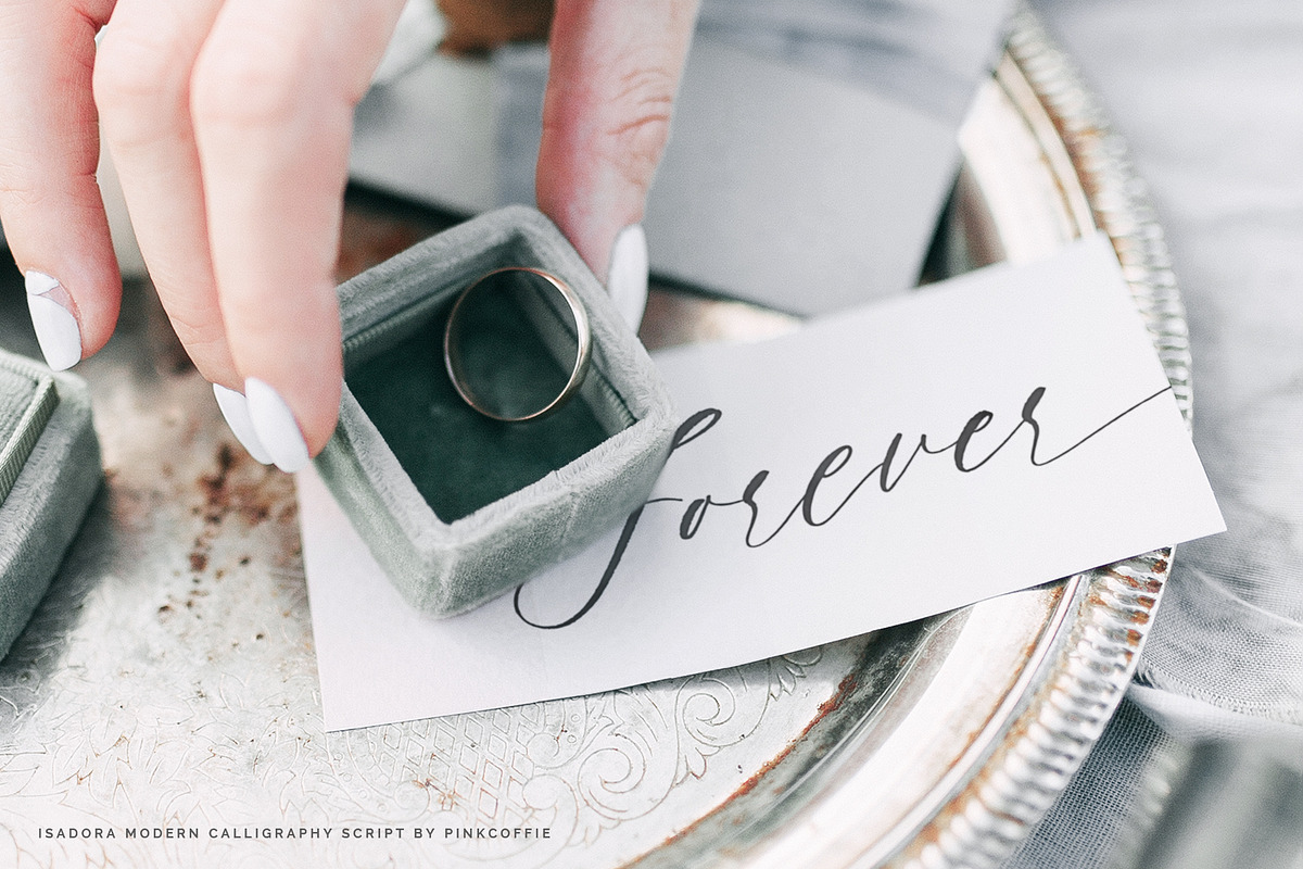 Isadora I Rustic Wedding Script Font, a Script Font by Pink Coffie (Photo 10 of 11)