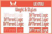 Different Logic font, a Sans Serif Font by weknow (Thumbnail 7 of 8)