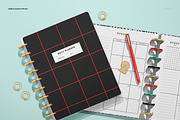 Top View Two Spiral Planners mockup, a Pens & Pencil Mockup by creatsy5 (Thumbnail 4 of 5)