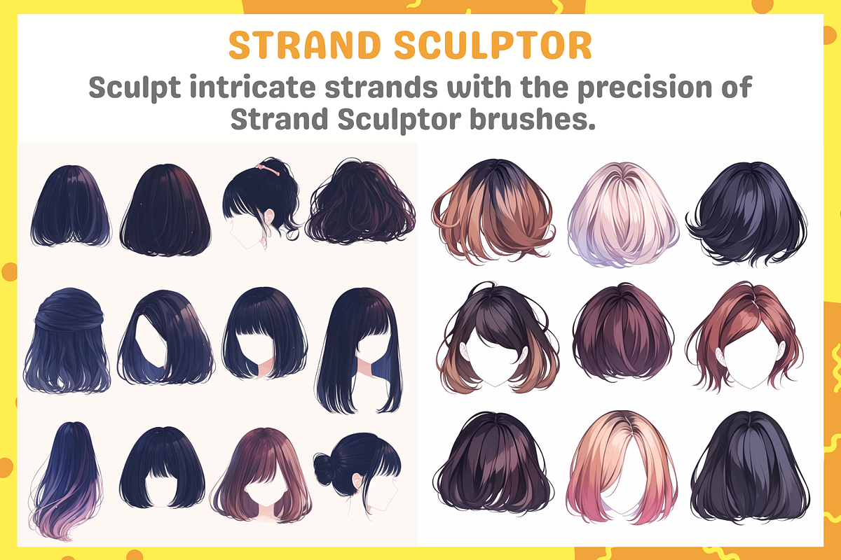 Procreate Hair Brushes, a Brush Add-On by nikiartcorner (Photo 7 of 8)