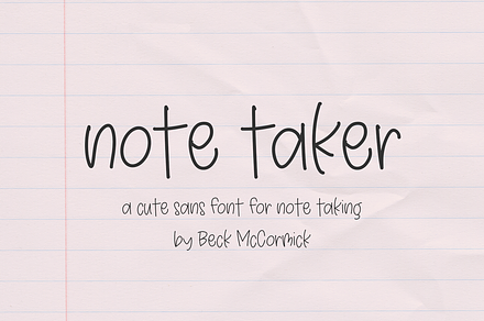 Note Taker Sans
