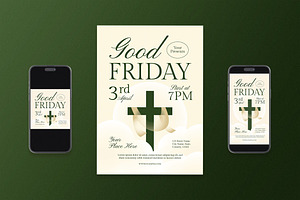 Good Friday Flyer Set, a Flyer Template by Aiyari Graphic