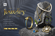 3D Jewelry Icon Set, an Object 3D Model by Flat Icons (Thumbnail 1 of 8)