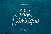 Pink Dominique Signature Font
