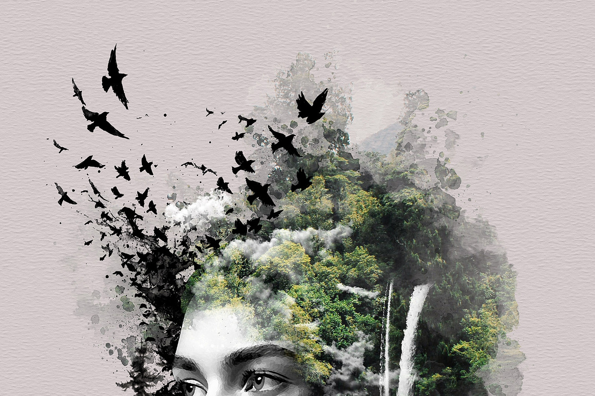 Surreal Double Exposure Photo Effect, a Brushes & More by MRI STUDIO (Photo 13 of 19)