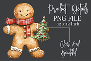 Cute Christmas Gingerbread Man Clipa, an Illustration by Rose Art (Thumbnail 7 of 7)