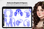 Victorian Hair Procreate Stamps, a Brush Add-On by Selentaori Studio (Thumbnail 6 of 12)