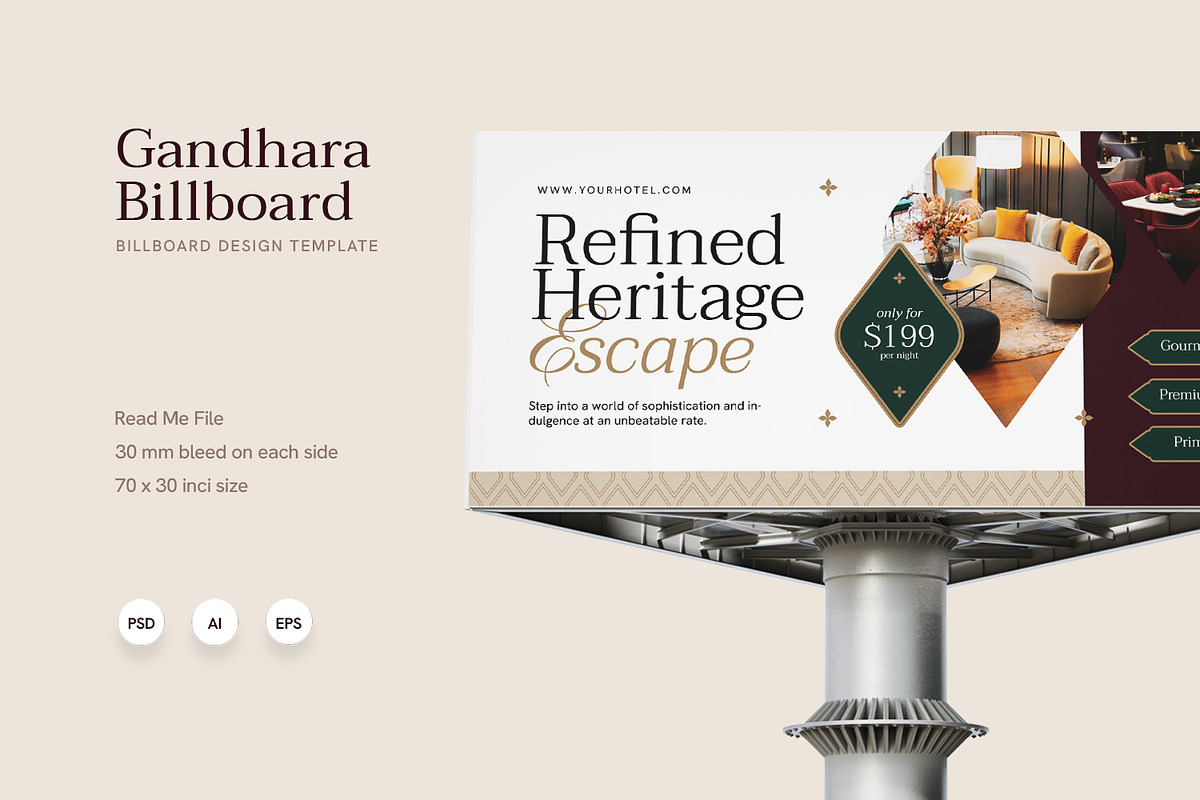 Gandhara Sanctuary - Billboard, a Print Template by Fannan Studio (Photo 1 of 3)
