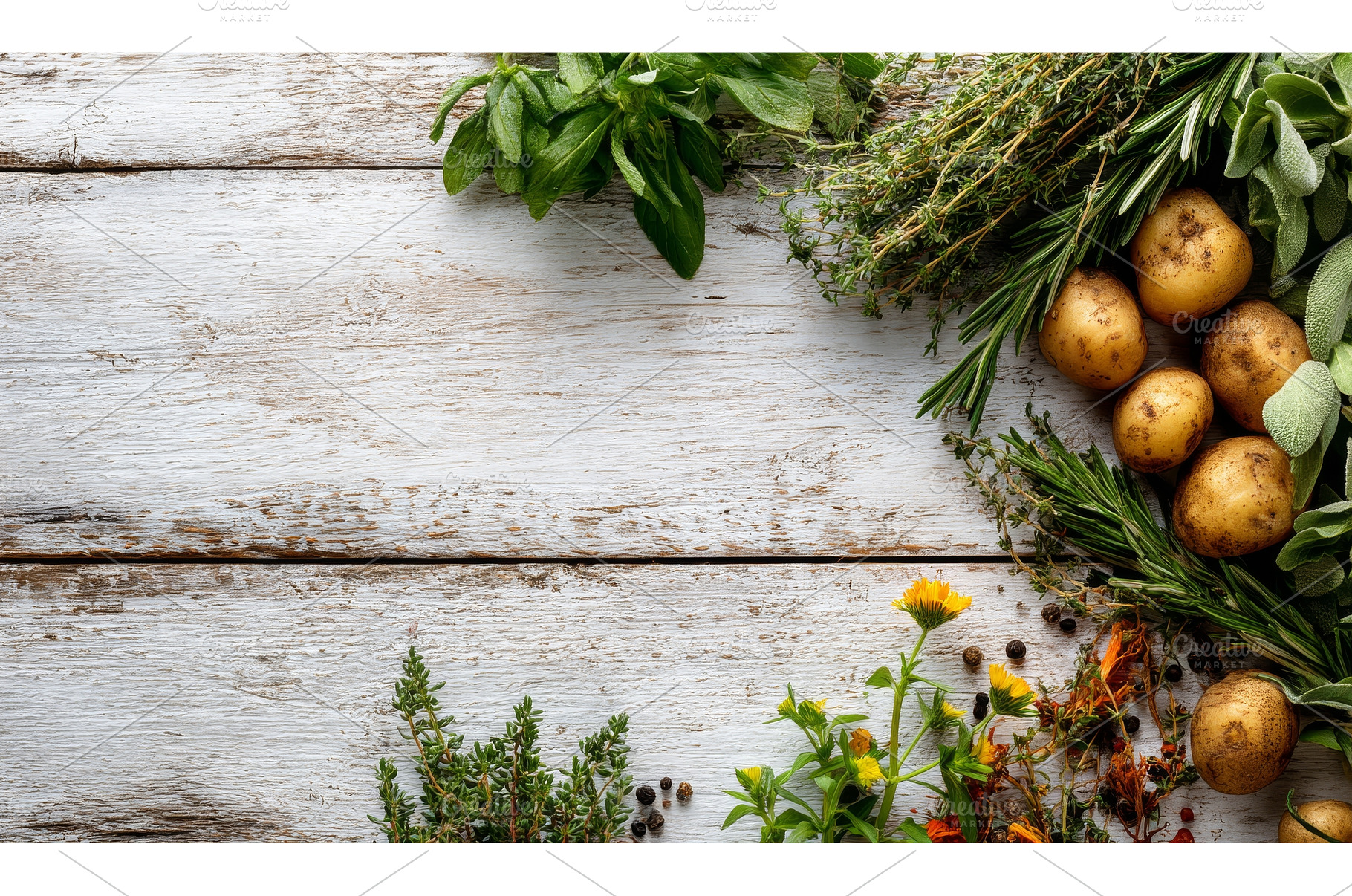 A border of organic vegetables, a Food & Drink Photo by ZinetroN