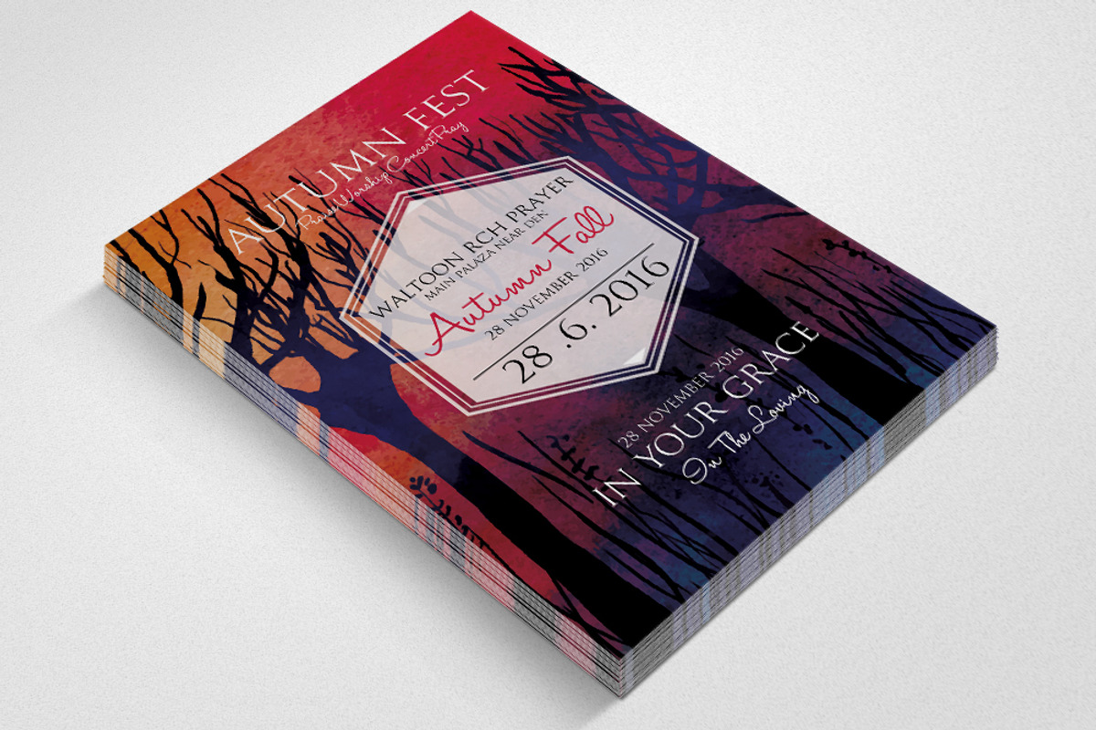 Autumn Fall Fest Party Flyer, a Flyer Template by Business Flyers (Photo 2 of 3)