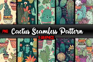 Cactus Seamless Pattern