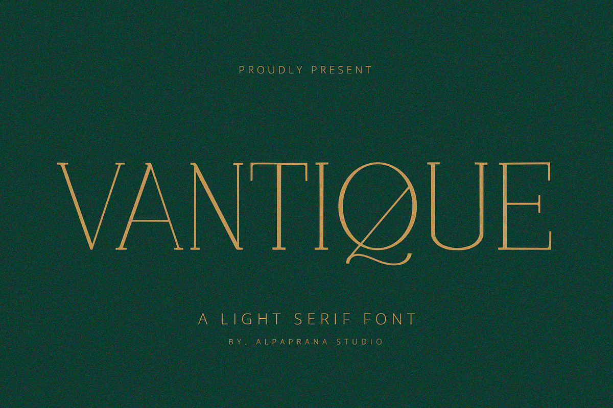 Vantique - Serif Font, a Serif Font by Alpaprana (Photo 1 of 10)