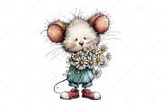 Whimsical Summer mouse Clipart, an Illustration by Craft Nest (Thumbnail 10 of 12)