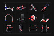 3D Fitness and Exercise Icons, a Duotone Icon by Vectors Market (Thumbnail 5 of 7)
