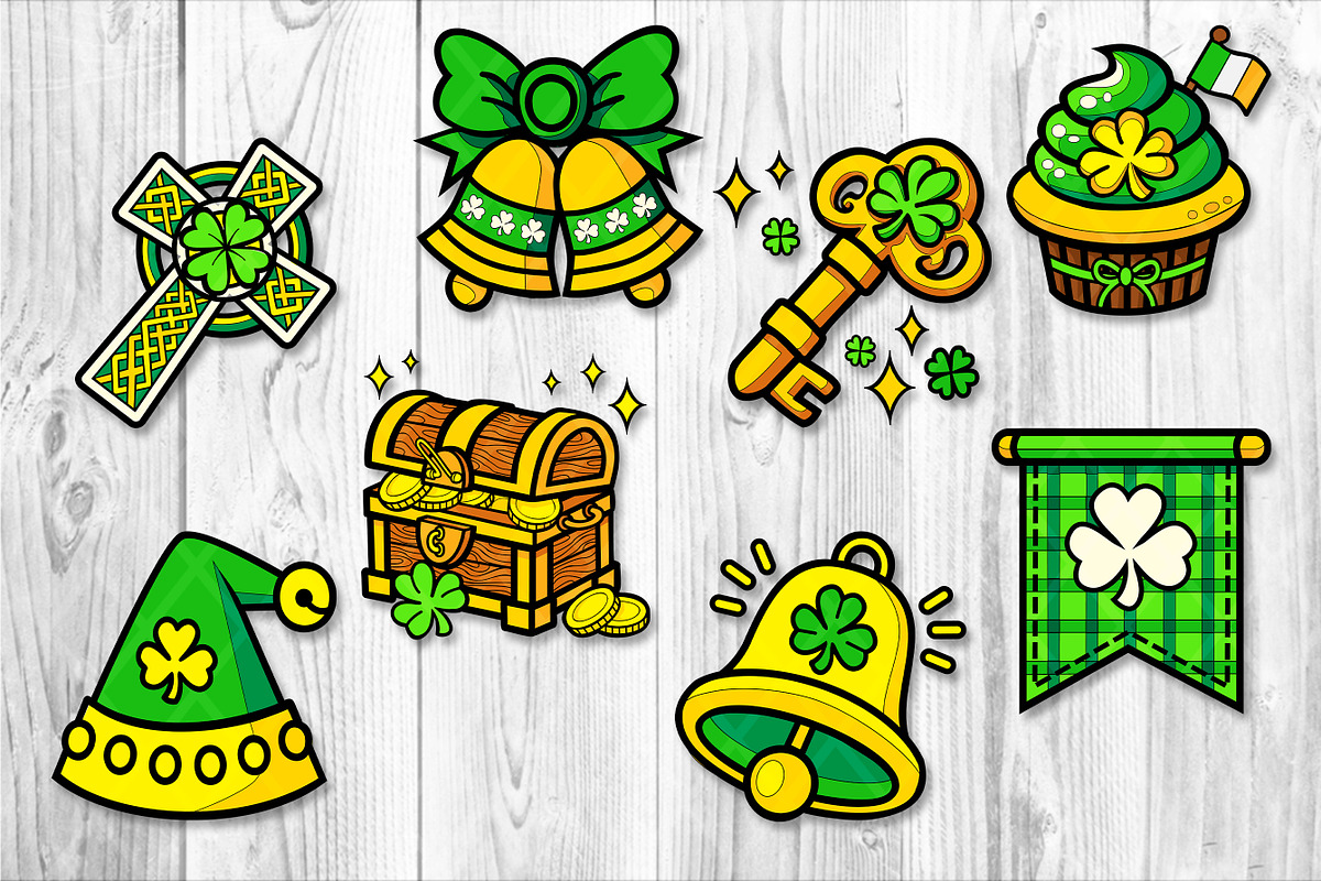St.Patrick Clipart Set Color Version, an Illustration by V Design Creator (Photo 7 of 8)