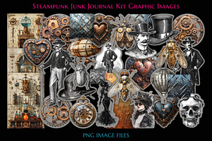 Steampunk Junk Journal Kit Images