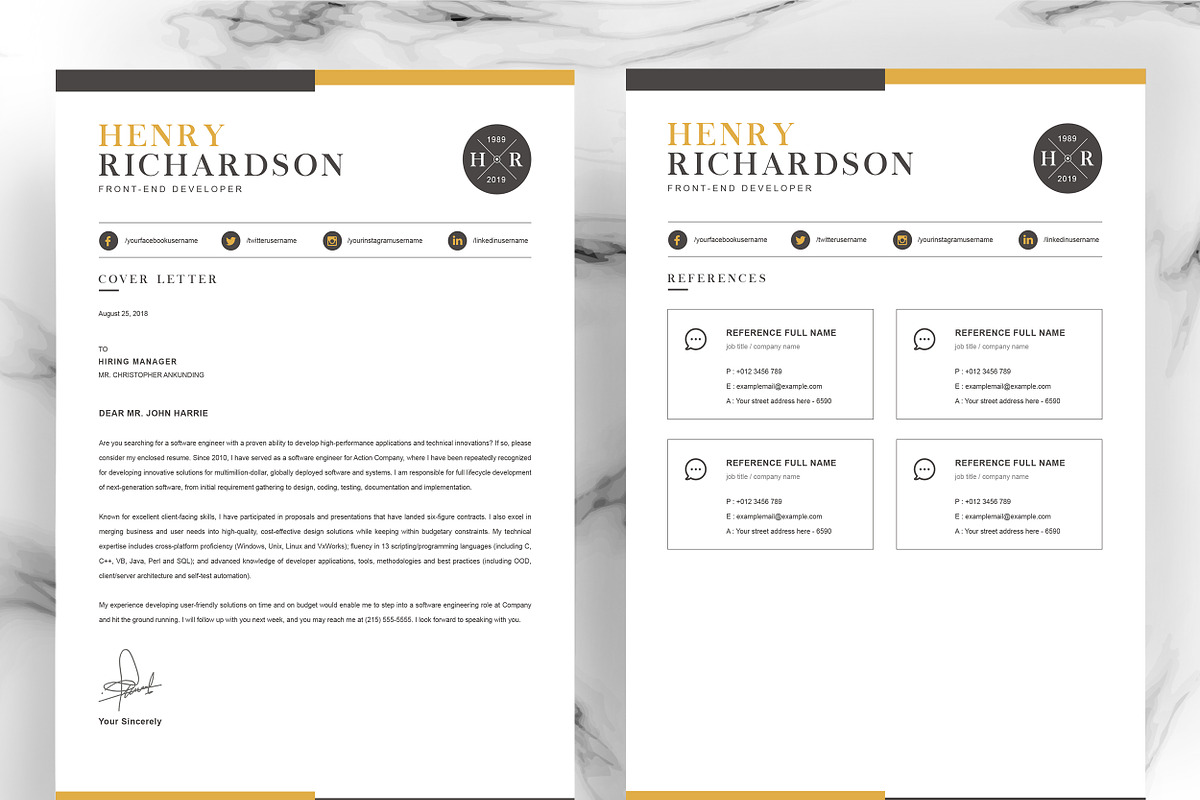 JOB WINNING RESUME - 50 TEMPLATES, a Resume Template by ResumeInventor (Photo 55 of 184)