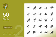 Birds Glyph Icons, an Icon by IconBunny (Thumbnail 1 of 2)