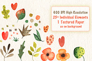 Happy Foxes Watercolor Collection, an Animal Illustration by TanataDesign (Thumbnail 5 of 7)