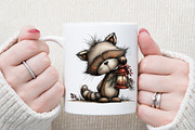 Whimsical Christmas Animal Clipart B, an Illustration by Sublimation Artist (Thumbnail 5 of 6)