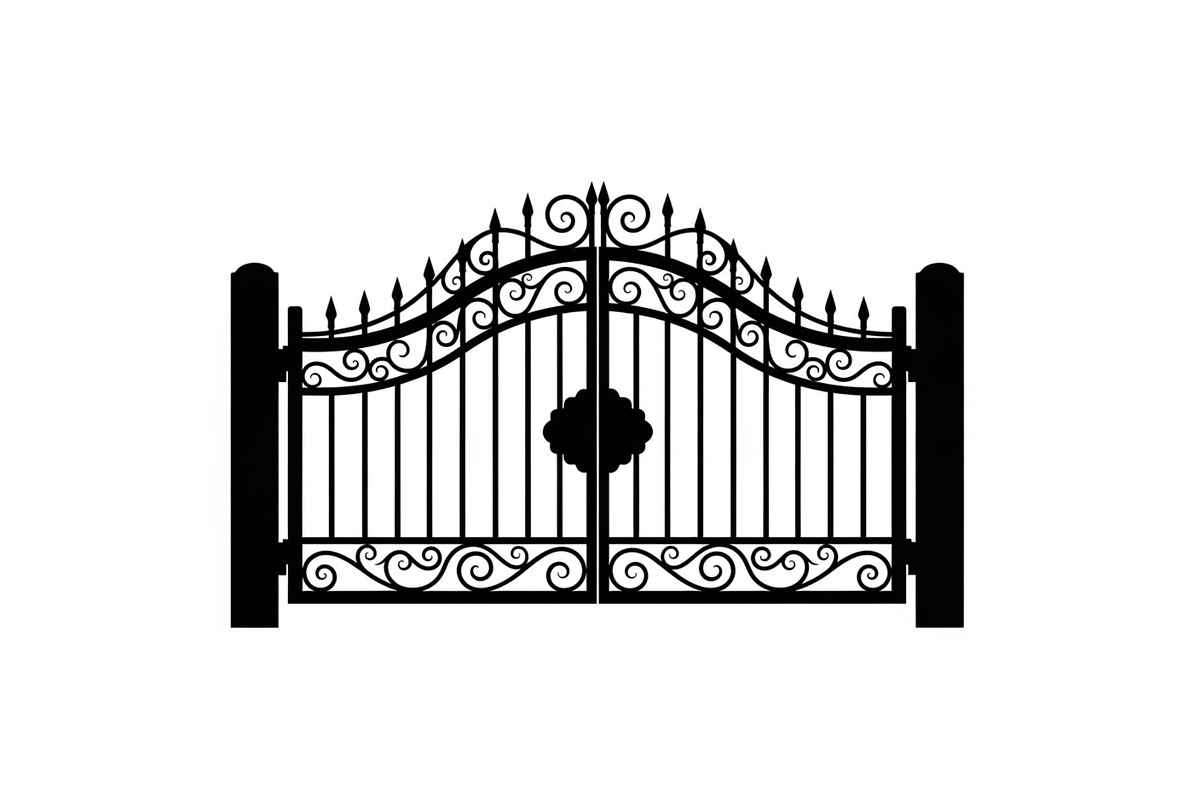 Ornate Wrought Iron Gate Vector Bund, an Illustration by Designs_River (Photo 23 of 47)