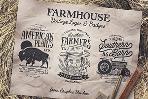 Farmhouse Vintage Badges And Logos